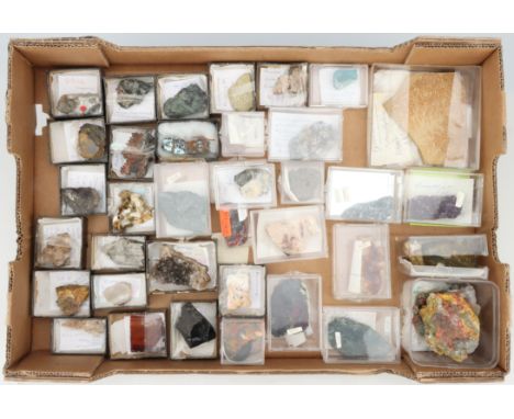 A Large collection of Medium Sized Minerals Including Opal, a variety of different minerals, including Agate, Obsidian, Musco