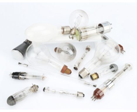 A Collection of Large Lamps &amp; Light Bulbs, various types sizes and ages