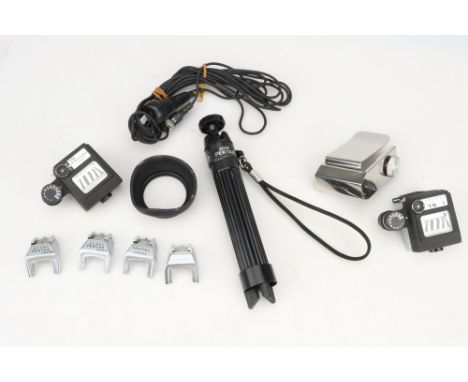 A Selection of Pentax Accessories, to include an Asahi Pentax SL Light Meter, four cold shoe adapters, a Honeywell Pentax SL 