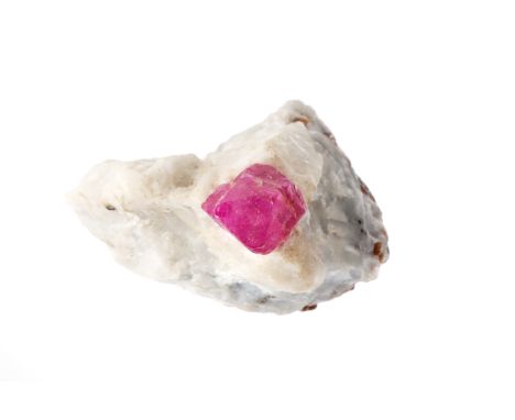 Ruby In Matrix, Afghanistan, Ruby in limestone matrix, Jagdali, Afghanistan 3cm wide, Ruby 1cm wide