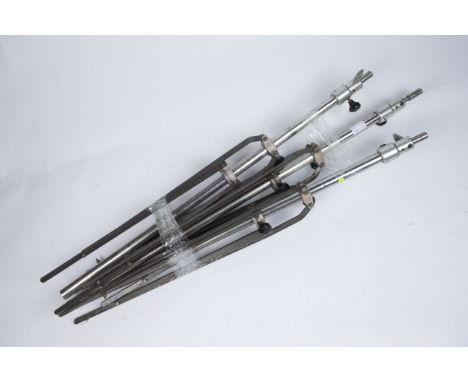 Three Large Metal Lighting Stands, condition G, (3)