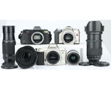 A Selection of Boxed Pentax Cameras &amp; Lenses, including P50, Ist*, ZX-60, Pentax-FA f/3.5-4.5 24-90mm, Pentax-FA f/3.8-5.