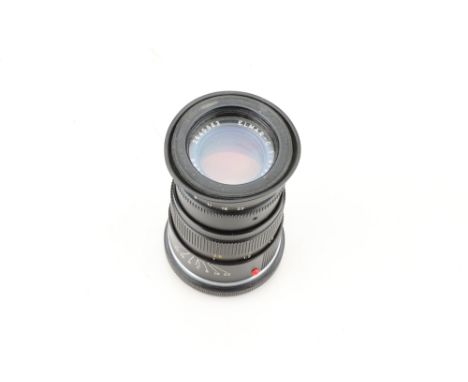 A Leitz Elmar-C f/4 90mm Lens, black, serial no. 2640963, body, VG, elements, G-VG, some light internal haze