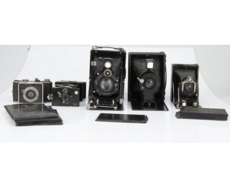 A Mixed Selection of Cameras, to include a Voigtlander Avus, body G-VG, shutter working but sticks on slow speeds, optics F, 