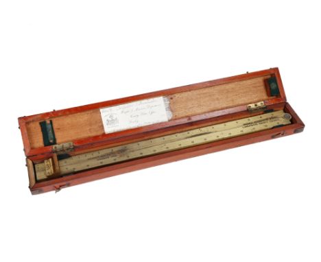 A Customs Officers Folding Yard Measure, English, date stamped 1913, engraved along the length 'LANCASHIRE COUNTY COUNCIL HIG