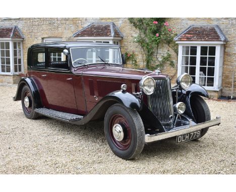 A 1934 Armstrong-Siddeley Special Burlington sports saloon, registration number DLH 779, chassis number 3349, engine number 5