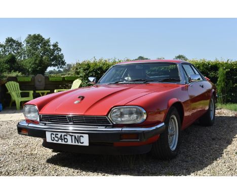 A 1989 Jaguar XJS 3.6 coupé, registration number G546 THC, chassis number SAJJNAEC7CA166285, engine number 9DPAMA192656, red.