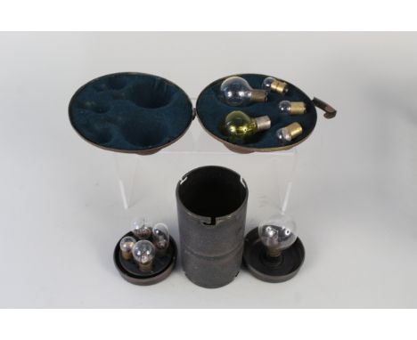 Two vintage car spare bulb kits (with bulbs)