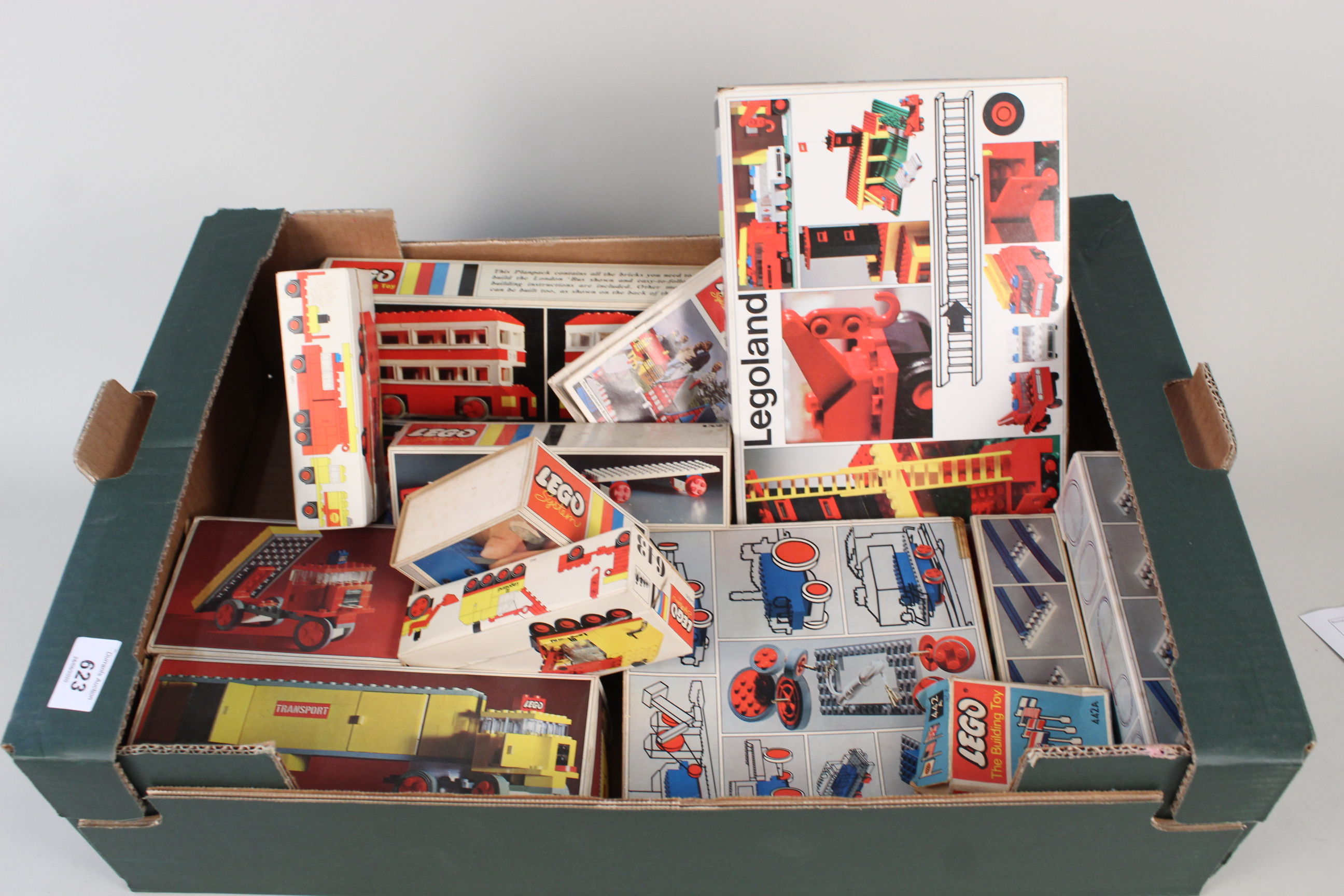 A large selection of vintage boxed Lego