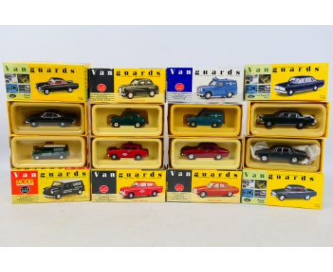 Vanguards - Eight boxed 1:43 scale diecast model vehicles from Vanguards. Lot includes VA27006 Rover 2000 (City Grey); VA4600