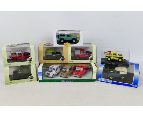 Oxford Diecast - Universal Hobbies - Cararama - Other - A herd of eight, predominately boxed 1:43 scale diecast model Land Ro