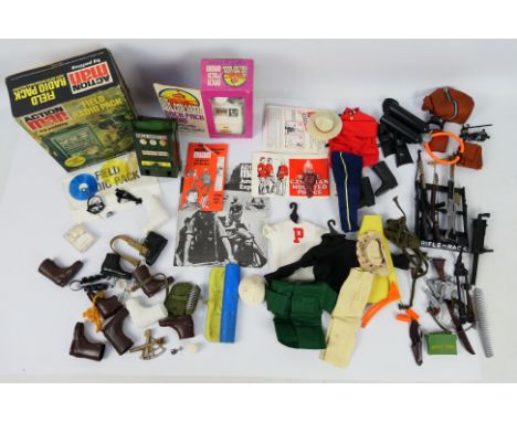 Palitoy - Action Man - Six Million Dollar Man - A collection of accessories including a boxed Field Radio Pack and a Royal Ca