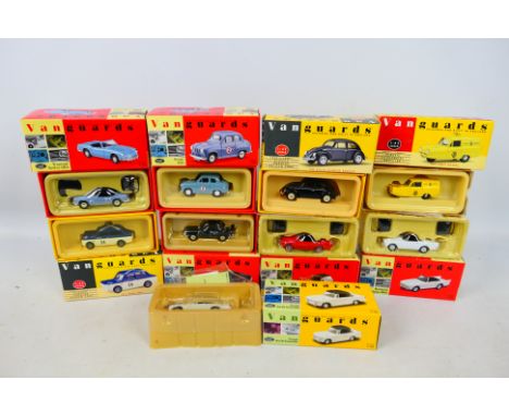 Vanguards - Nine boxed 1:43 scale diecast model vehicles from Vanguards. Lot includes VA26003 Hillman Imp 'Fraser Racing' and