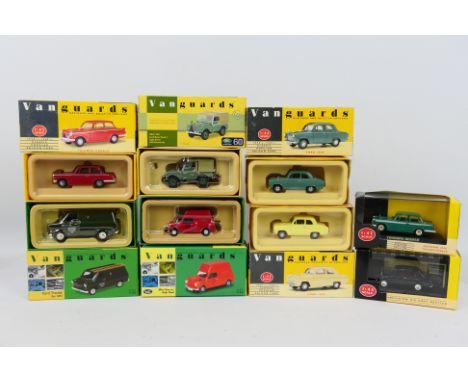 Vanguards - A boxed collection of eight diecast model vehicles from Vanguards. Lot includes VA11101 Land Rover Series I 60th 