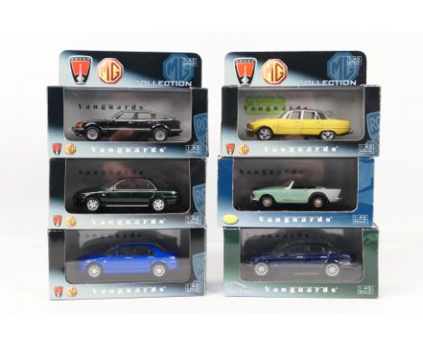 Vanguards - Six boxed diecast 1:43 scale models from Vanguards. Lot includes Vanguards VA07003 'Rootes' Sunbeam Alpine Series