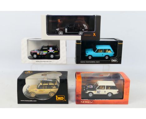 IXO - Norev - Vitesse - A group of five boxed 1:43 scale diecaIXO CLC244 Range Rover 3.5 1970; st Range Rovere models. Lot in