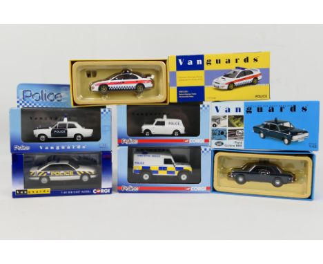 Vanguards - Six boxed Limited Edition diecast 1:43 scale 'Police' vehicles from Vanguards. Lot includes VA14005 Vauxhall Carl