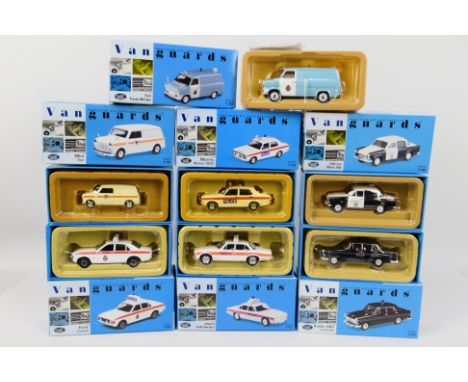 Vanguards - Seven boxed Limited Edition diecast 1:43 scale 'Police' vehicles from Vanguards. Lot includes VA06610 Ford Transi