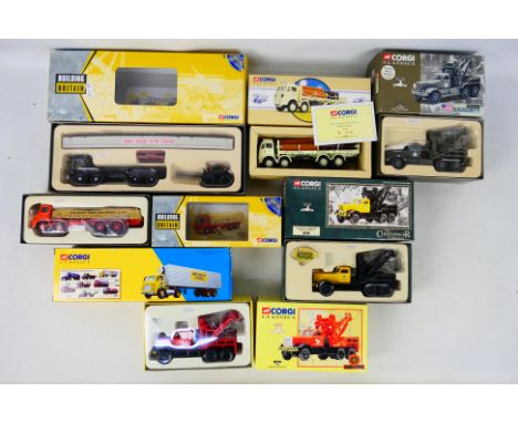 Corgi - Seven boxed diecast 1:50 scale model trucks from various Corgi ranges. Lot includes Corgi 'Building Britain' #29104 G