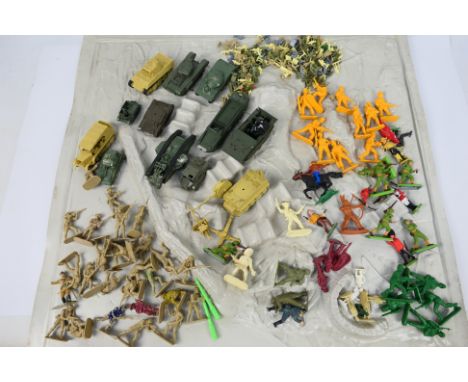 Airfix - Britains - A collection of Army figures, vehicles and a scene base. Includes 12 x vehicles, Bren Gun Carrier, Person