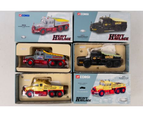 Corgi Heavy Haulage - Three boxed Limited Edition Corgi Heavy Haulage 1;50 scale diecast model Scammell Contractors. Lot cons