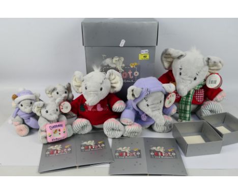 Elliot and Buttons plush bears, Tracey Colliston, The Expressions Gift Company - 6 x Elliot and Buttons soft plush toys in va