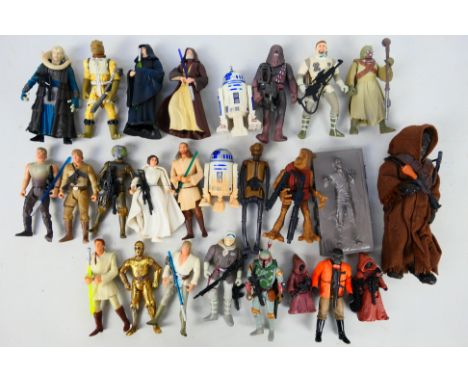 Kenner - Star Wars - 26 x unboxed figures including Princess Leia, Han Solo in Hoth Gear, EV-9D9, Bossk, Momaw Nadon, Tusken 