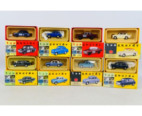 Vanguards - Eight boxed 1:43 scale diecast model vehicles from Vanguards. Lot includes VA26007 George Bevans 1972 Sunbeam Imp