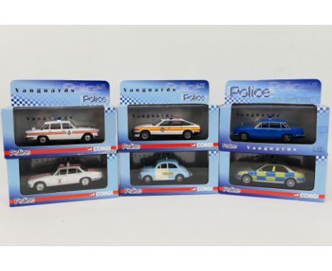 Vanguards - Six boxed Limited Edition diecast 1:43 scale 'Police' vehicles from Vanguards. Lot includes VA08205 Triumph 2500 