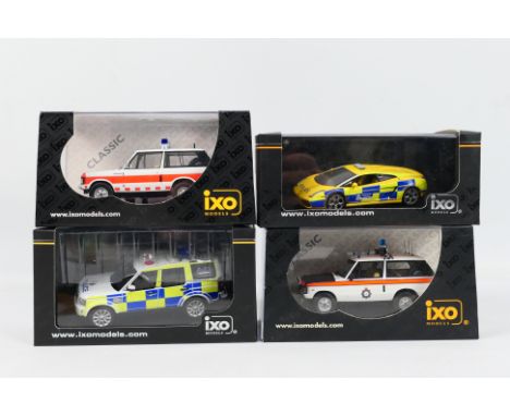 IXO - Four boxed diecast 1:43 scale model 'Police' vehicles. Lot consists of MOC109 Lamborghini Gallardo 'UK Met Police 2006'