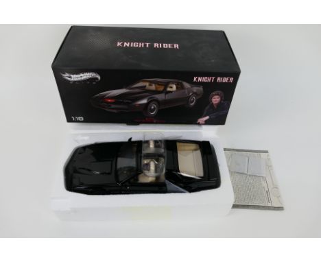 Hot Wheels Elite - A boxed 1:18 scale die-cast model Knight Rider 'K.I.T.T' vehicle. The model is presented in an inner polys