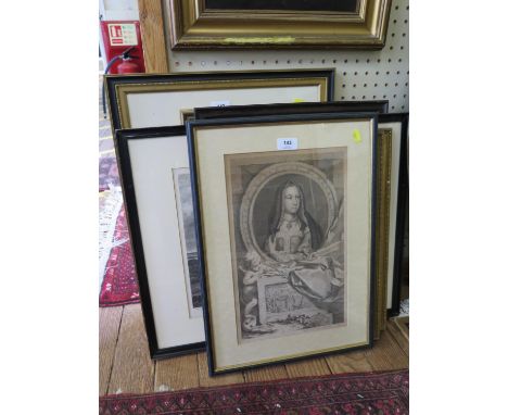 After Sir Joshua ReynoldsPortrait of Lady Smith reproduction mezzotint28 x 23 cmtwo other prints after Sir Joshua Reynolds an