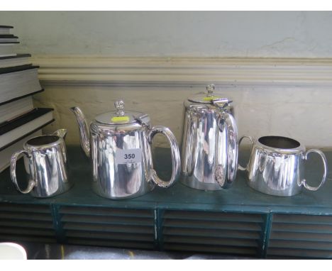 A four piece silver plated tea service 