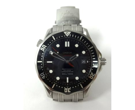 Omega, Seamaster, James Bond 007 stainless steel wristwatch, model professional co-axial chronometer, 1000ft in excellent con