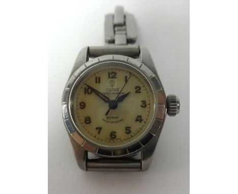 Tudor Oyster Princess, a ladies vintage stainless steel wristwatch, the dial inscribed 'Rotor, Self-Winding'.
