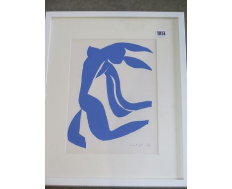 Henri Matisse - Nu Bleu XI - Original Lithograph after Matisse's cut-outs 1954 edition signed in the plate - image size 35cm 
