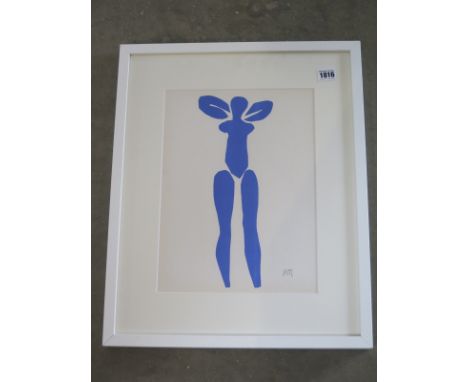 Henri Matisse - Nu Bleu X - Original Lithograph after Matisse's cut-outs 1954 edition -  image size 35cm x 26cm - framed size