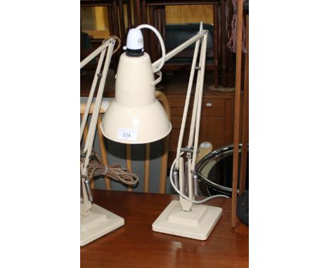 A Herbert Terry &amp; Sons cream Angle-poise lamp.  