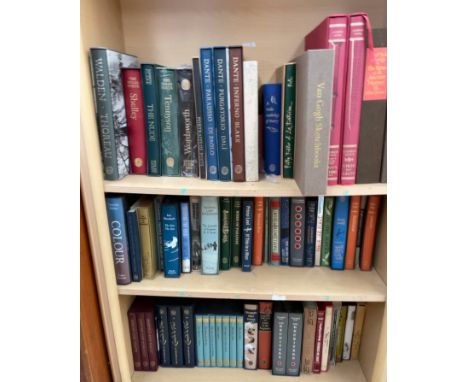 A collection of Folio Society Books including Dante, Walden, Shelley, The Nude, Tennyson, Wordsworth, Van Gogh, Iris Murdoch,