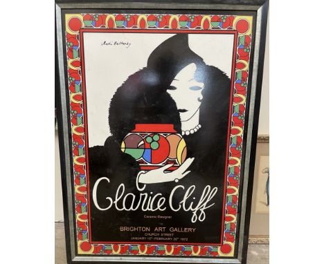 After Martin BottenbyClarice Cliff Ceramic DesignerA ceramic exhibition poster, for the Brighton Art Gallery, 1972