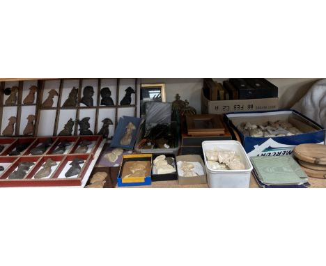 Leonard Pearce - Nelson portrait busts together with Lafeyette, Benjamin Franklin, John Paul Jones, picture frames, brass hin