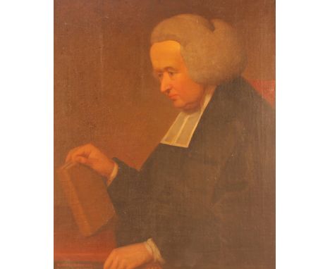 After George Romney,&nbsp;19th Century school,&nbsp;portrait study of Richard Burn co-author of the history of Cumberland and