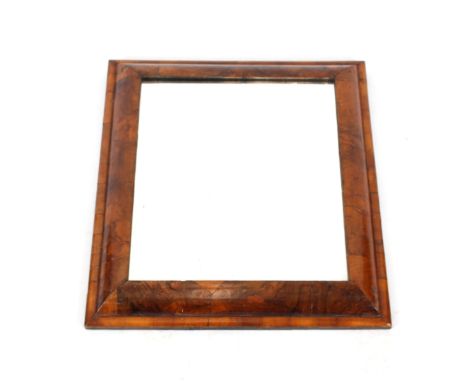 An antique&nbsp;walnut cushion framed wall mirror,&nbsp;55cm x 51cm&nbsp;