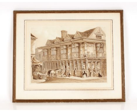 A collection of Ipswich prints,&nbsp;to include after Fred Russell, "The Ancient House", three small engravings "Scene on the