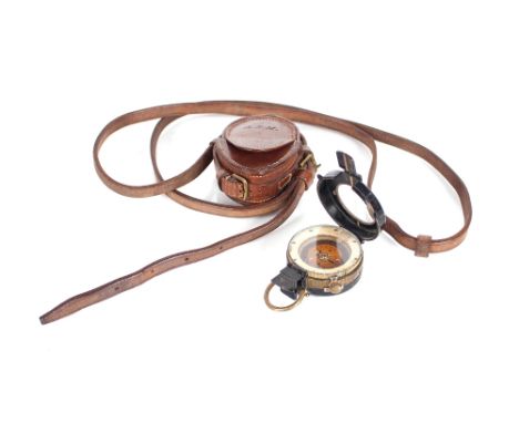 A First World War leather cased compass,&nbsp;by J Lizars, Glasgow and Edinburgh
