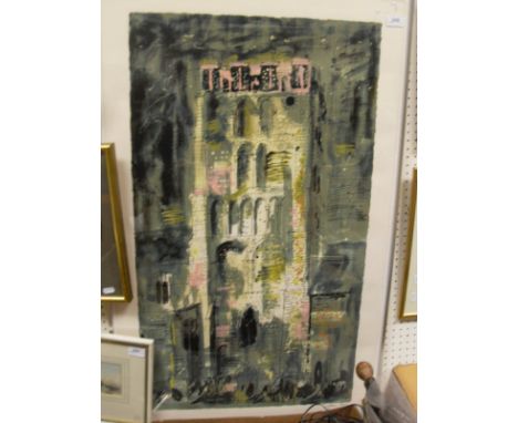 AFTER JOHN PIPER (1903-1992) "South Lopham", study of a church tower, screen print in colours, limited edition No'd. 30/70, N