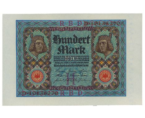 BANKNOTES, 紙鈔, REST OF THE WORLD, 其他國家, Germany, Emergency Banknotes (Notgeld), Stadtsparkasse Bielefeld: Silk 100-Mark, 15 J