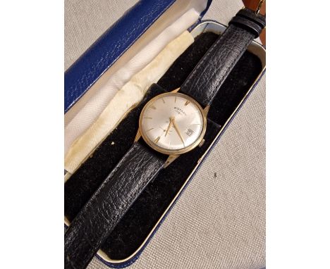 9ct Gold Rotary Gents Wrist Watch