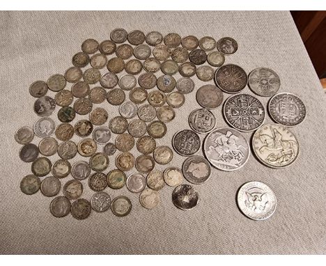 Good Collection of Various British pre-1947 and some Victorian Silver Coins, 265g total