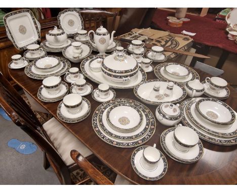 80pc Wedgwood Runnymede Dinner, Tea and Coffee Service - Excellent Condition